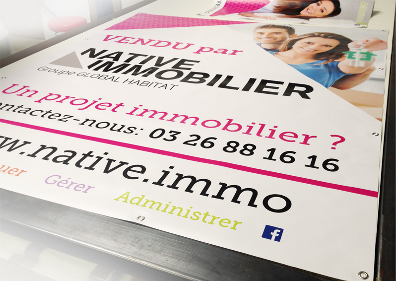 impression Bâche native immobilier communication