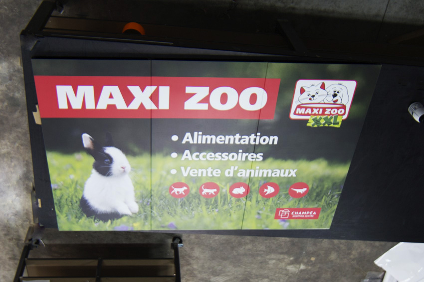 réalisation panneau 4x3 m signalétique maxi zoo communication publicité impression