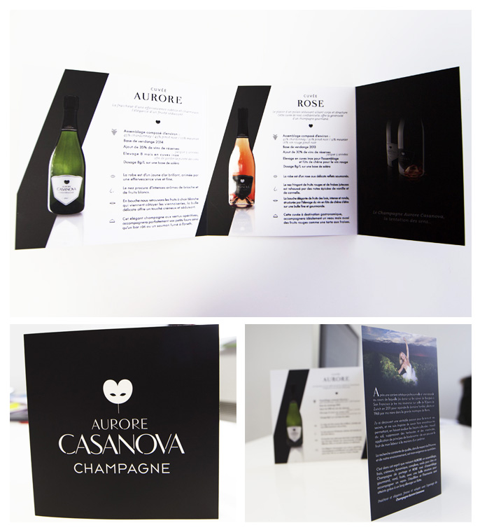 dépliants plaquettes publicitaire champagne aurore casanova impression communication