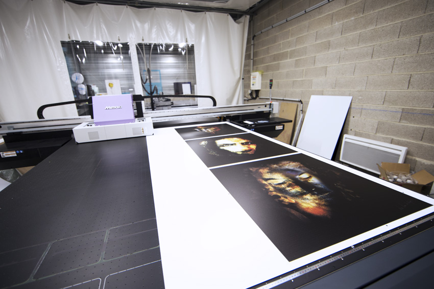 impression mimaki jfx oeuvre d'art vincent danneaux dibond panneau communication