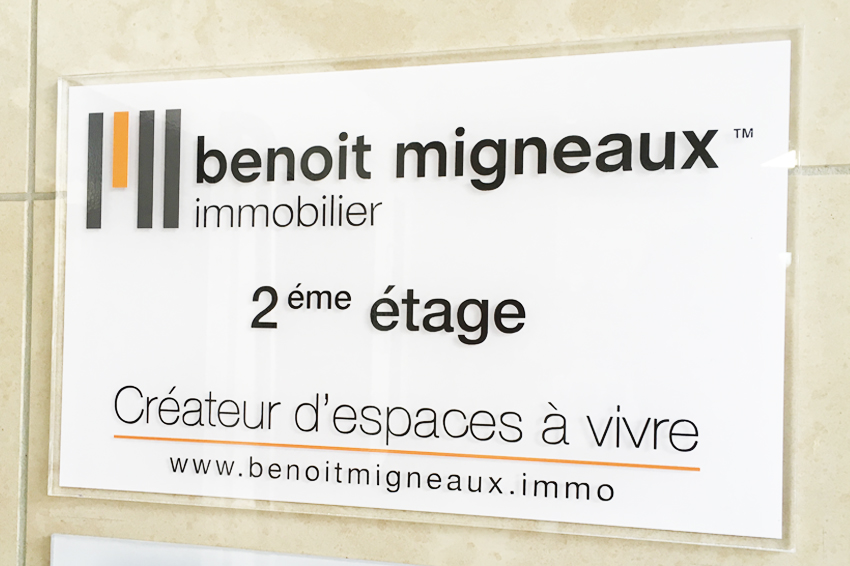 plaque signalétique migneaux immobilier communication