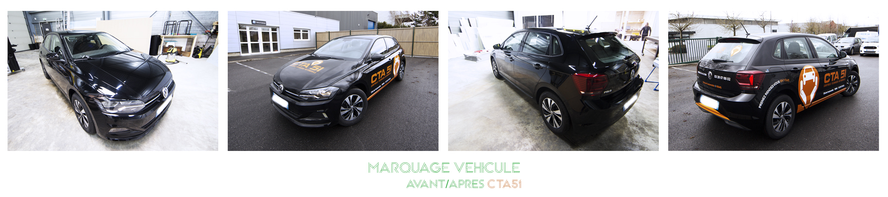 marquage véhicule voiture CTA51 adhésifs communication publicité