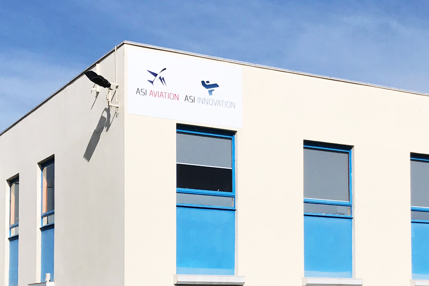 enseigne panneau asi aviation innovation signalétique communication publicité