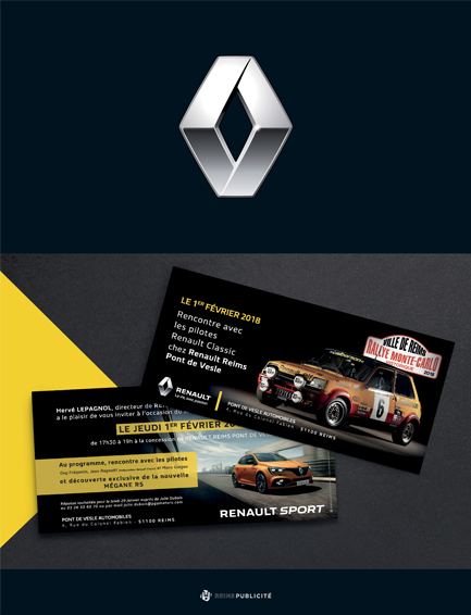 conception graphique flyers renault automobile communication publicité