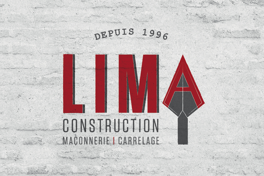 conception graphique création graphique logo charte graphique identité visuelle Lima construction maçonnerie carrelage design communication publicité