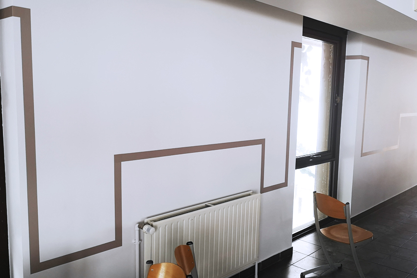 réalisation et pose d'adhésifs décoration pour Neoma Business School 